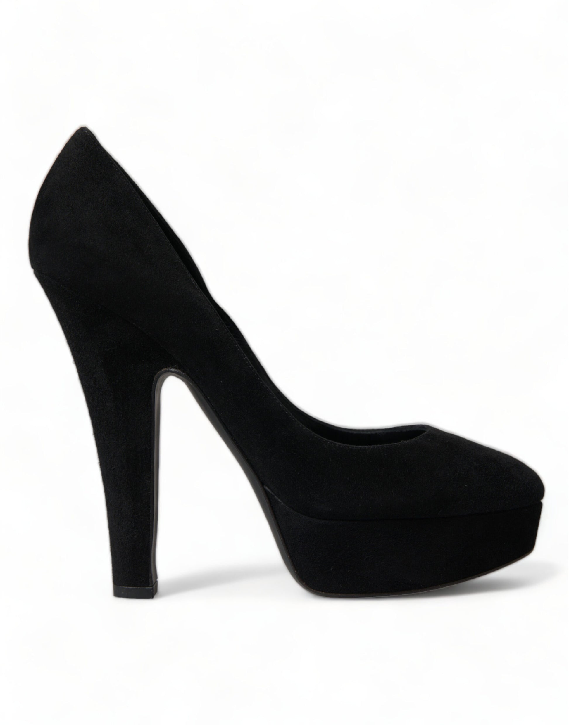 Black Suede Heeled Pumps Sophistication