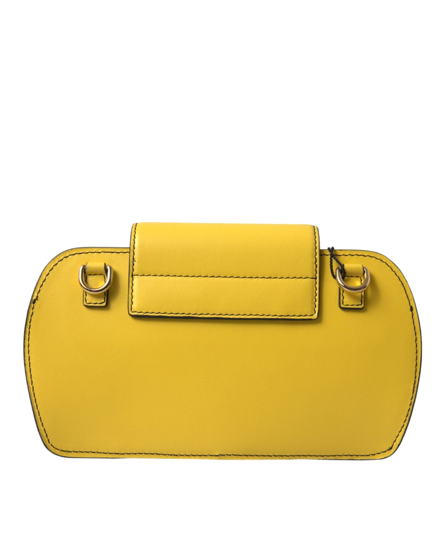 Estuche para gafas de cuero amarillo exquisito