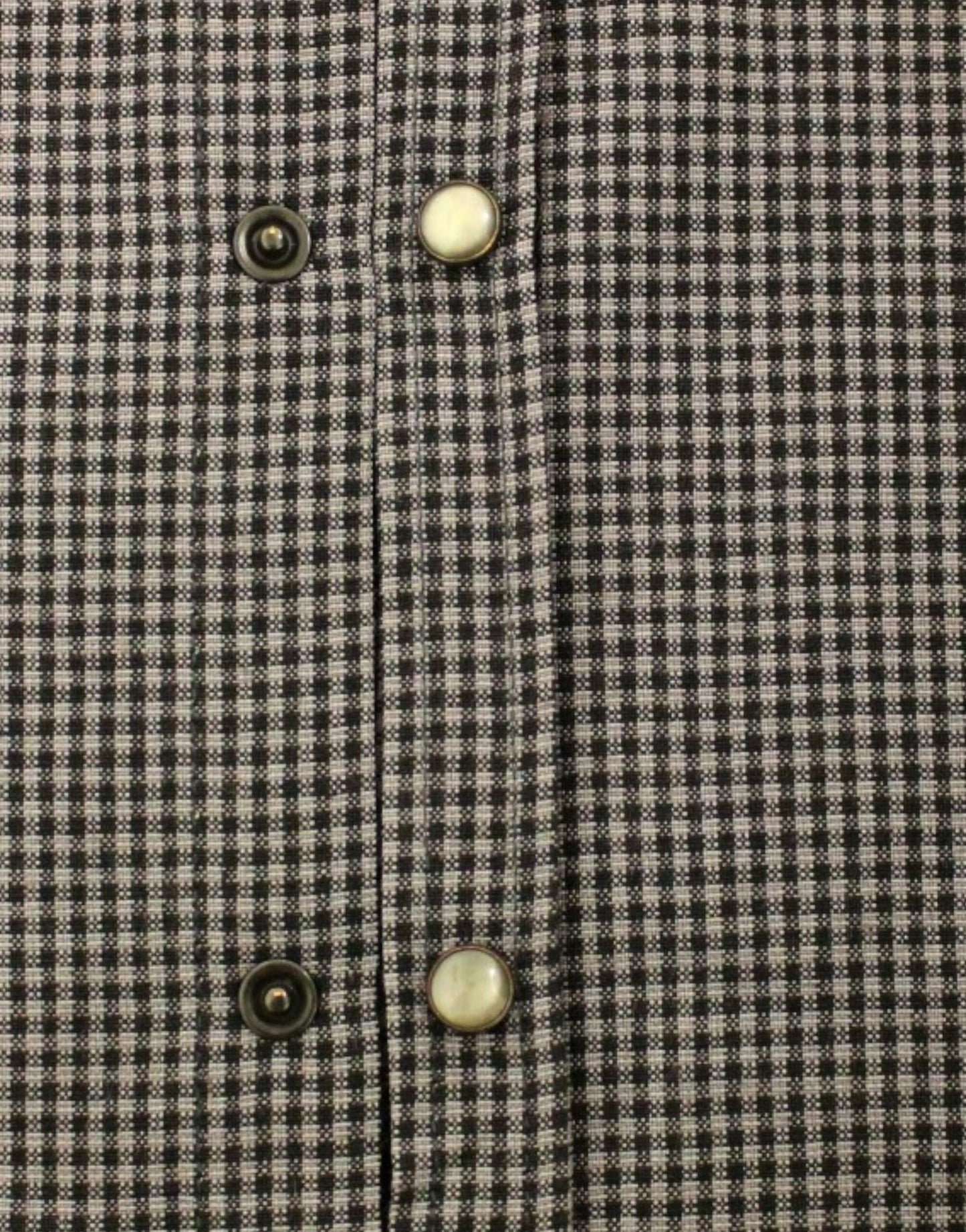 Camisa elegante informal de mezcla de lino a cuadros en gris