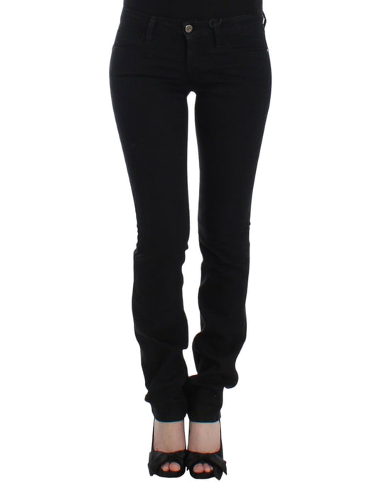 Elegant Black Straight Leg Jeans