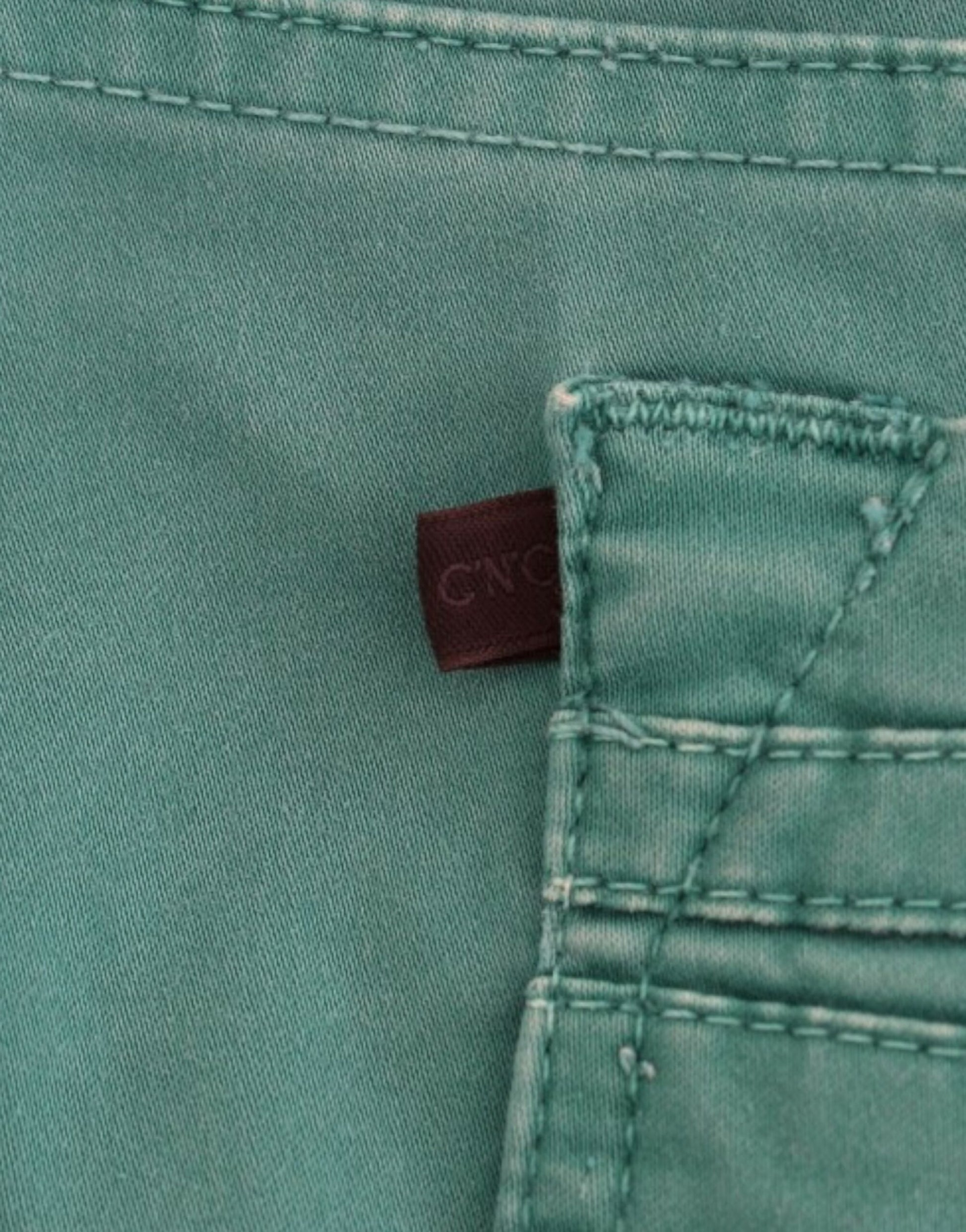 Schicke grüne Jeans mit geradem Bein für einen anspruchsvollen Stil