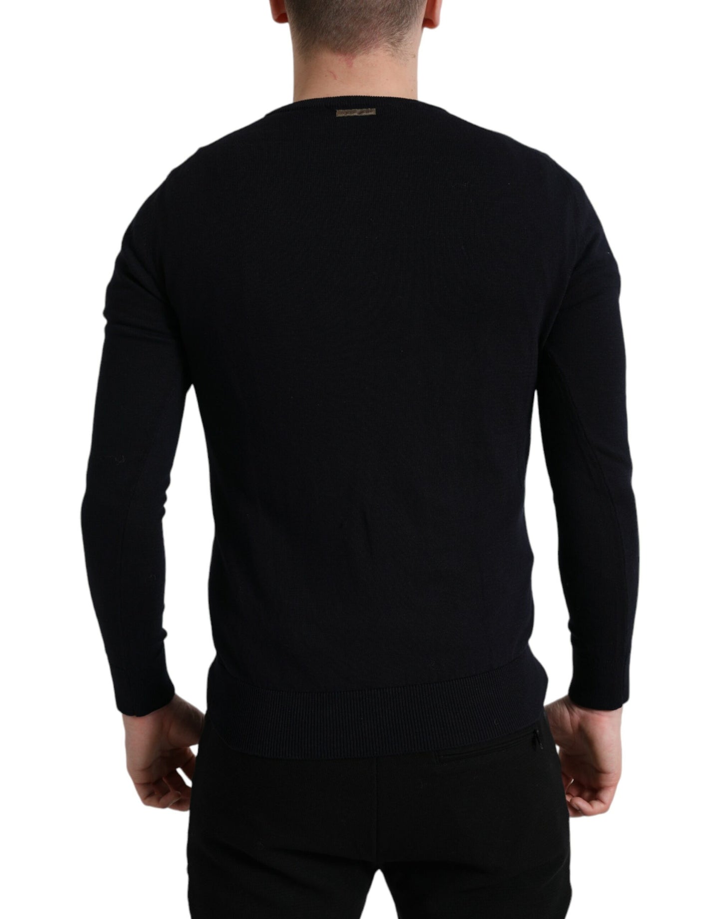 Eleganter blauer Pullover aus Baumwolle