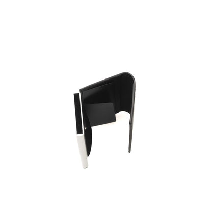 Cartera de cuero negra para hombre