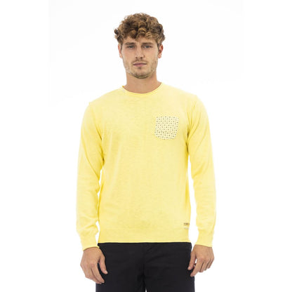 Suéter de algodón amarillo para hombre