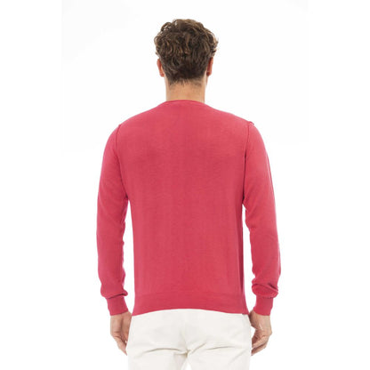 Suéter de algodón rojo para hombre