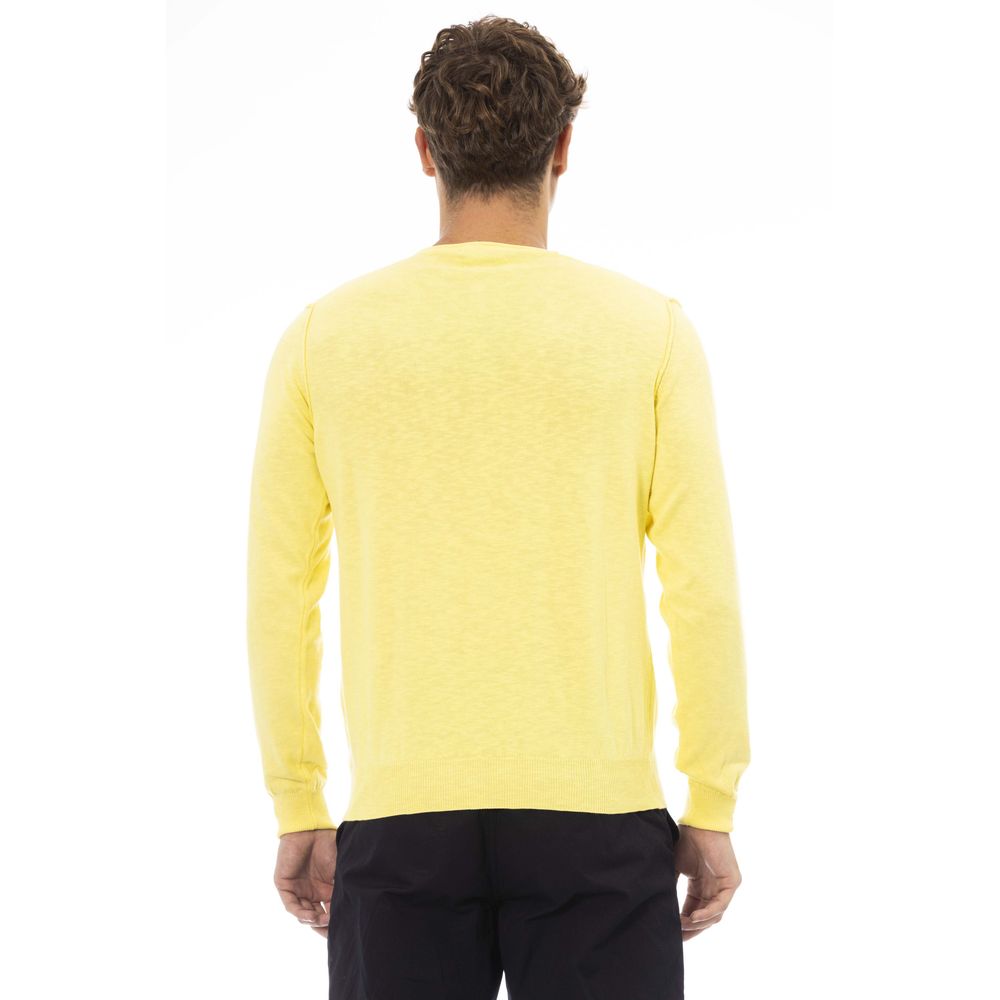 Suéter de algodón amarillo para hombre