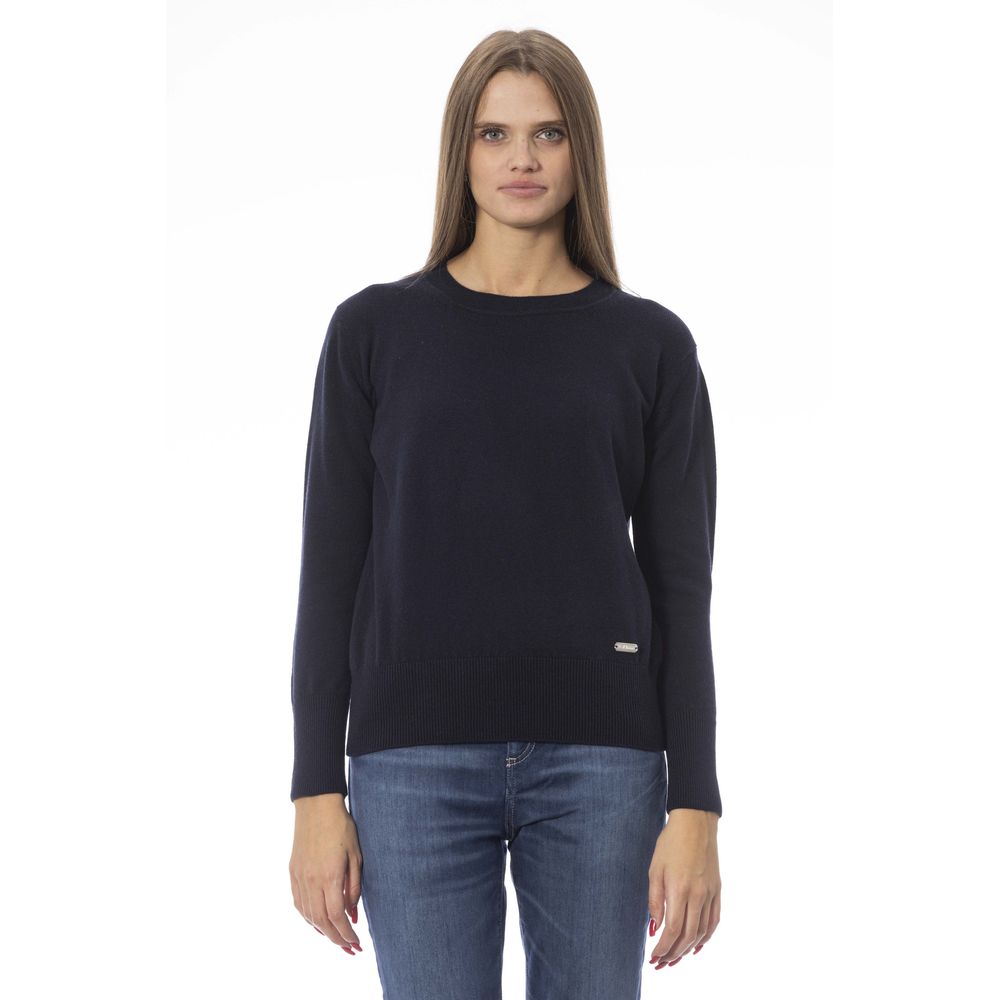 Blue Wool Women Sweater