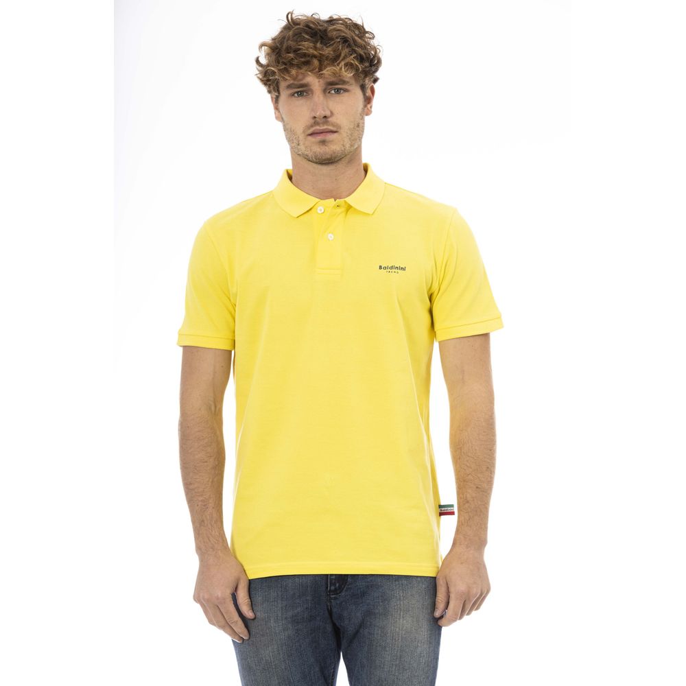 Polo de algodón amarillo para hombre