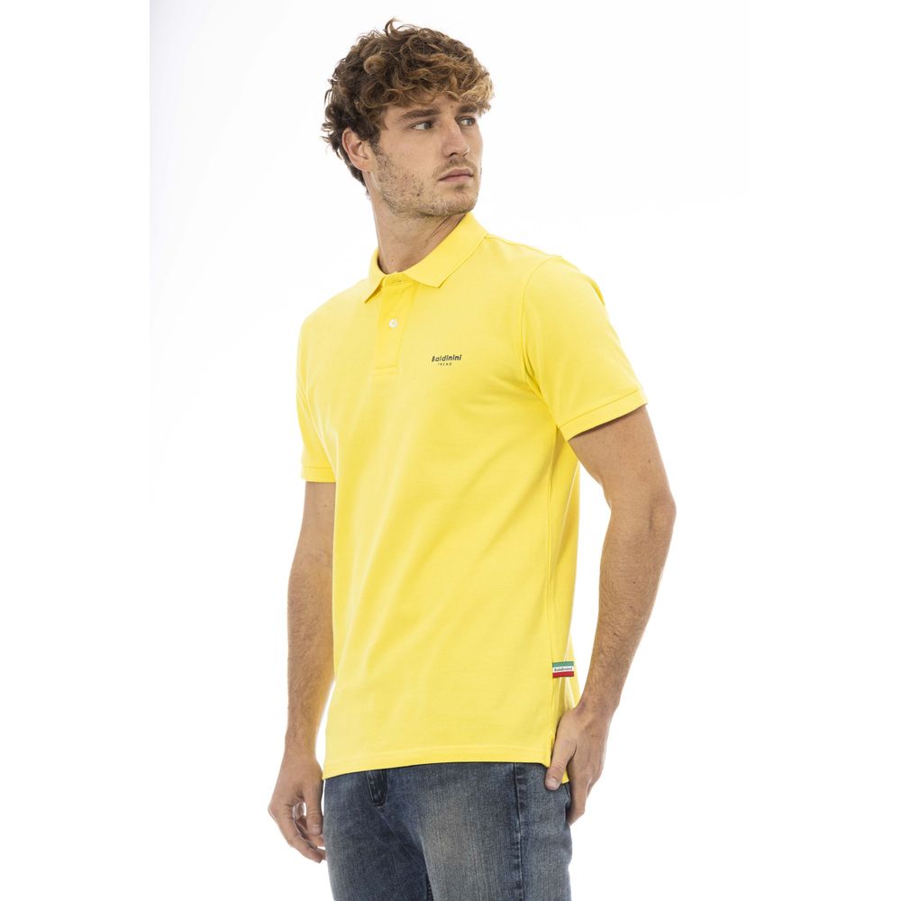 Polo de algodón amarillo para hombre