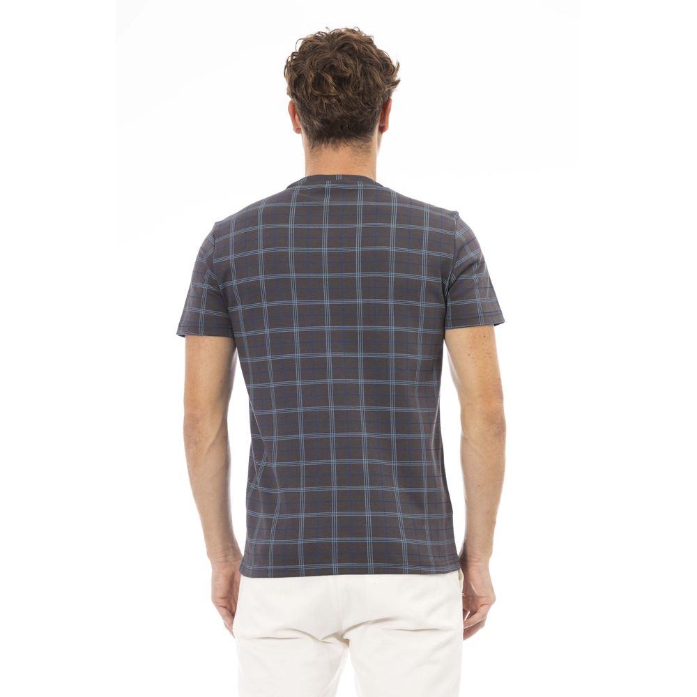 Camiseta de algodón gris para hombre