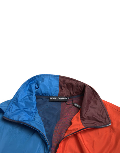 Multicolor Techno Fabric Windbreaker Jacket