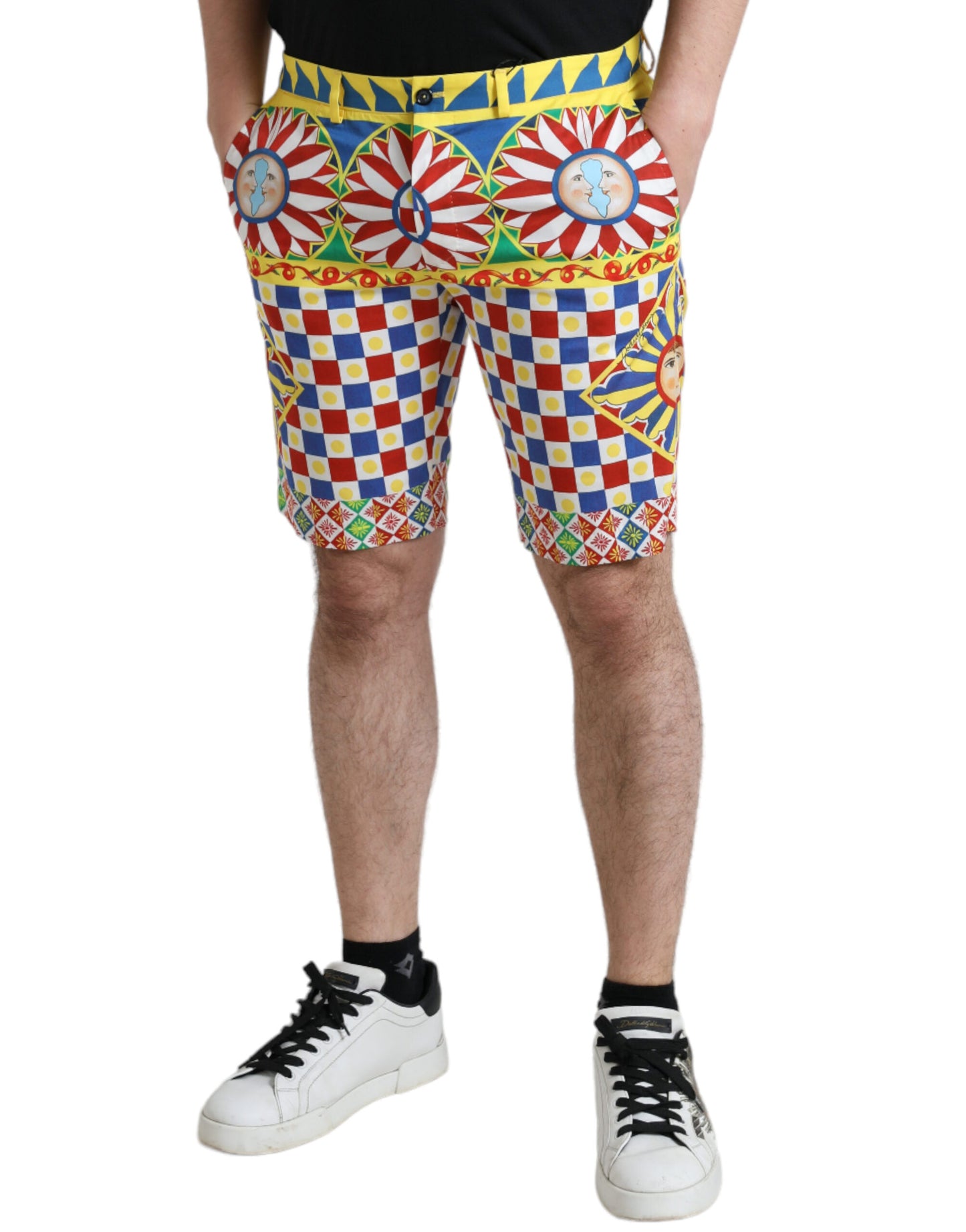 Bermudashorts mit mehrfarbigem Print