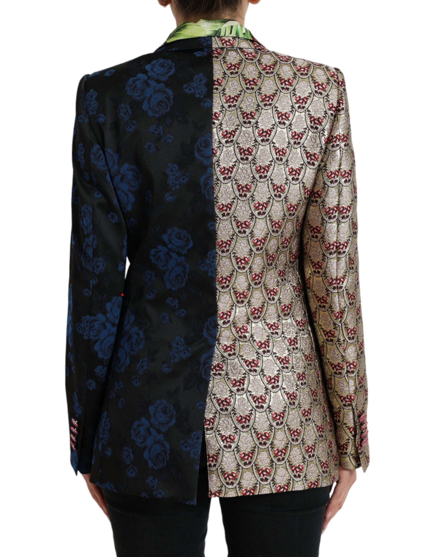 Eleganter mehrfarbiger Patchwork-Blazer