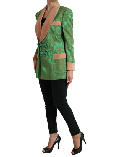 Zweireihiger Blazer mit floraler Eleganz