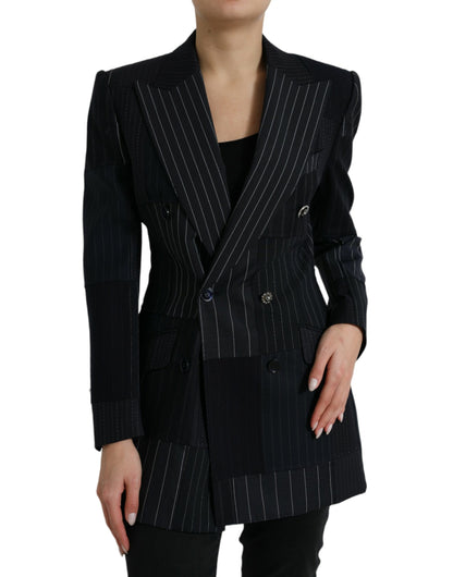 Eleganter gestreifter Blazer aus Schurwolle