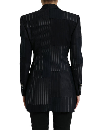 Eleganter gestreifter Blazer aus Schurwolle