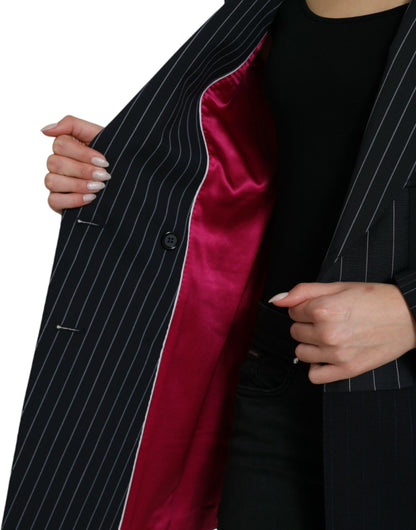 Eleganter gestreifter Blazer aus Schurwolle