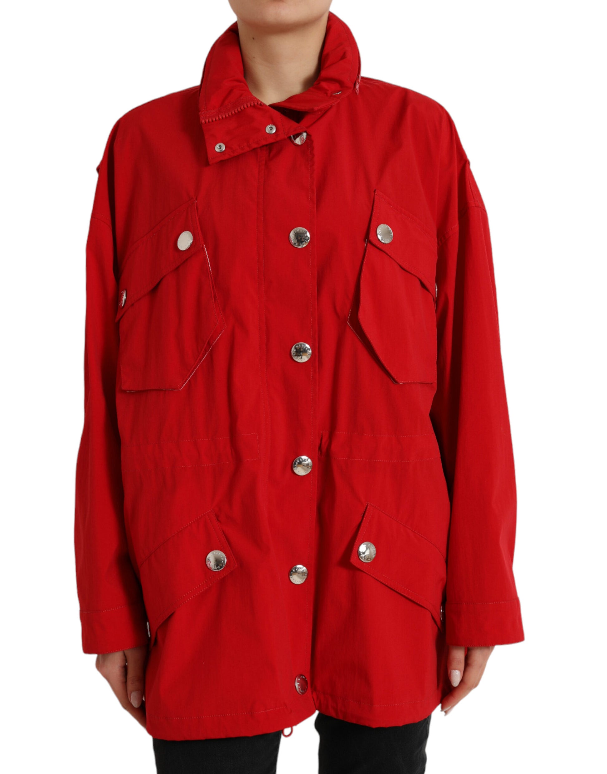 Elegante rote Langarmjacke