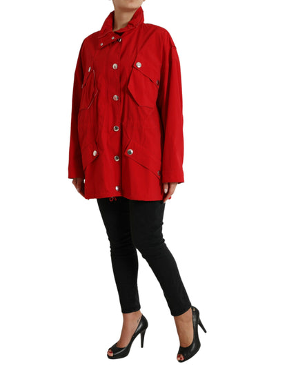 Elegante rote Langarmjacke