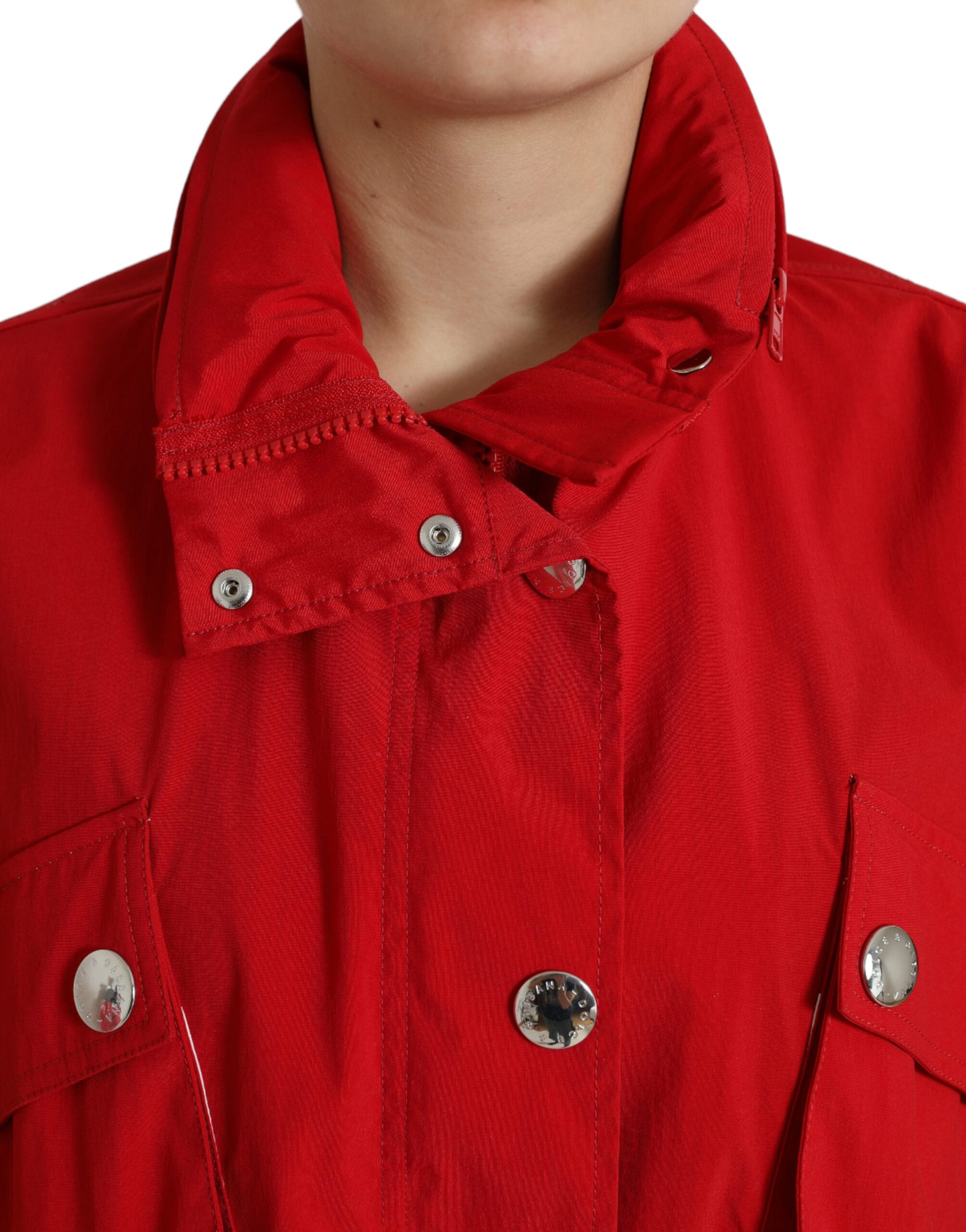 Elegante rote Langarmjacke