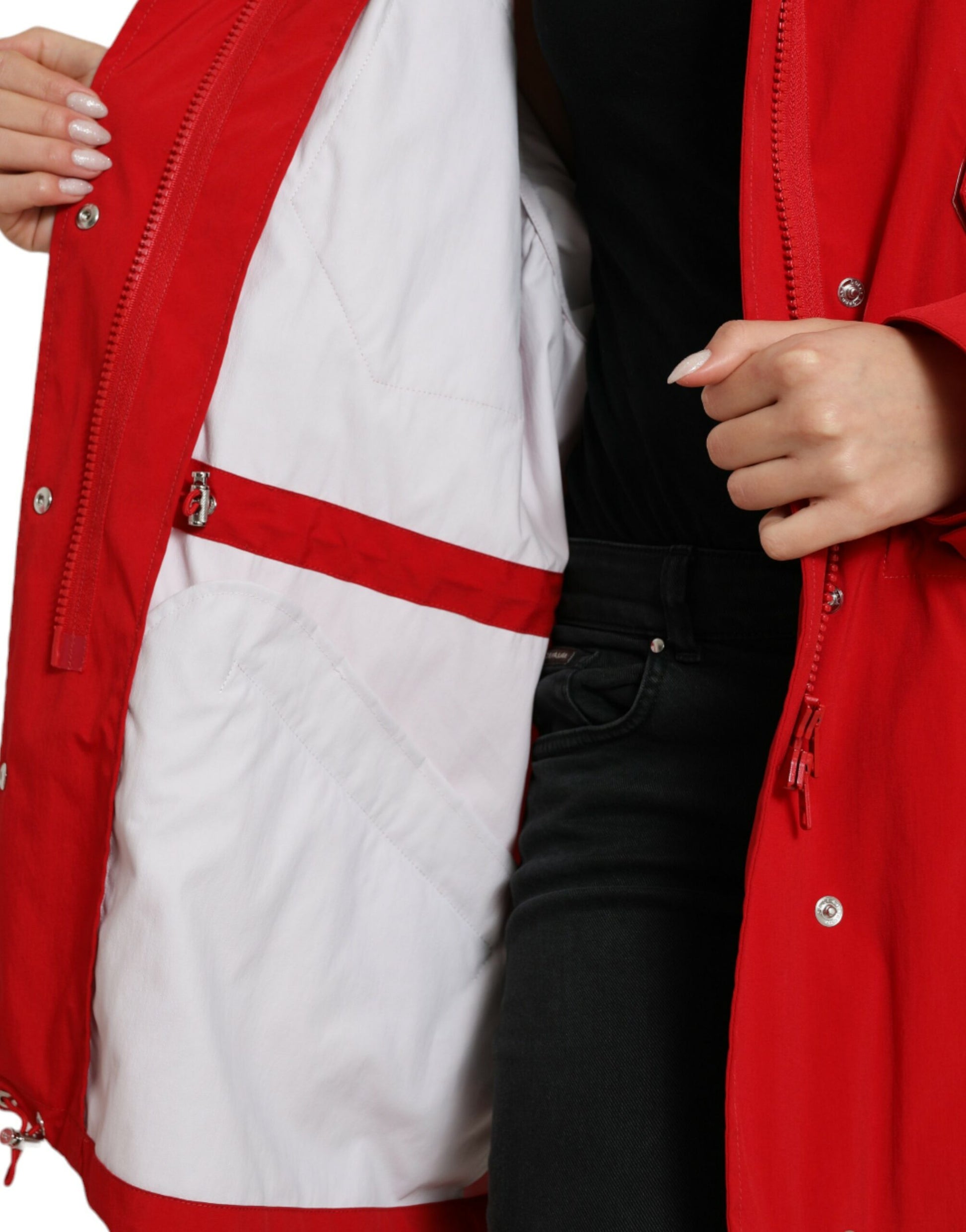 Elegante rote Langarmjacke