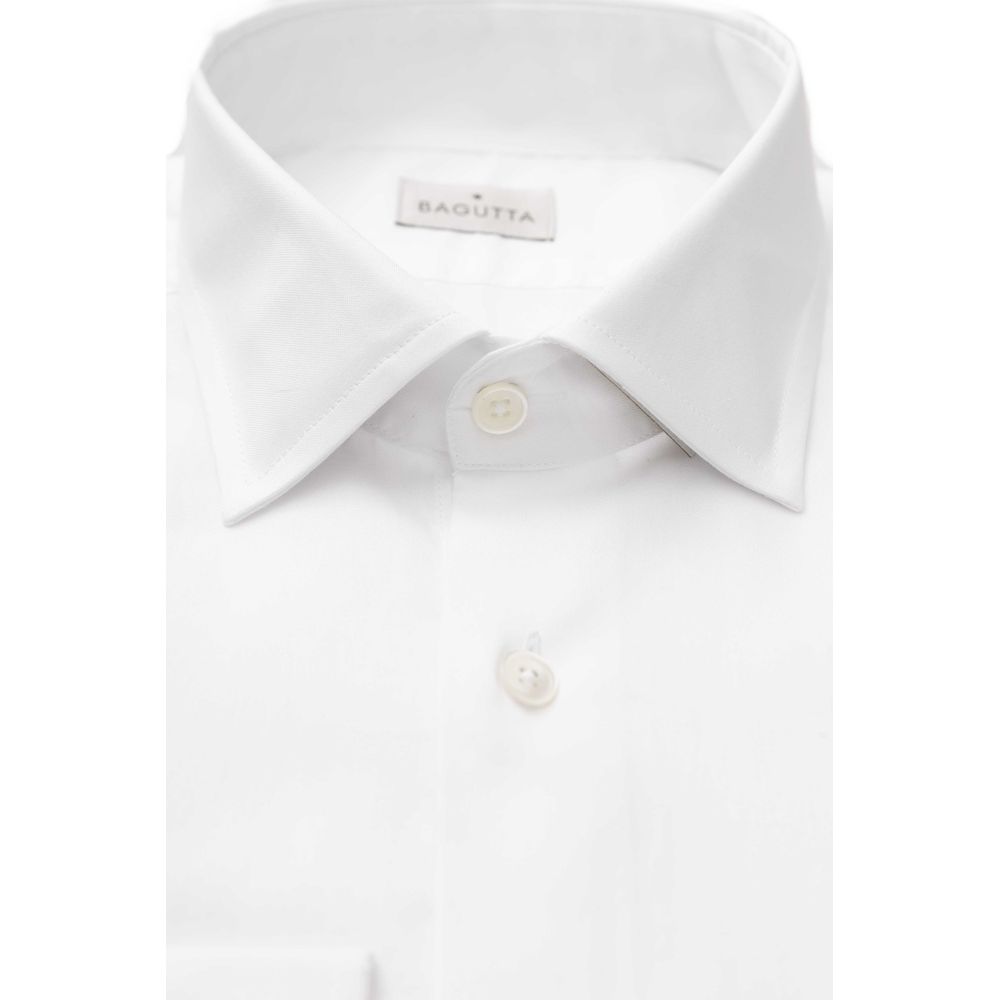 White Cotton Men Shirt