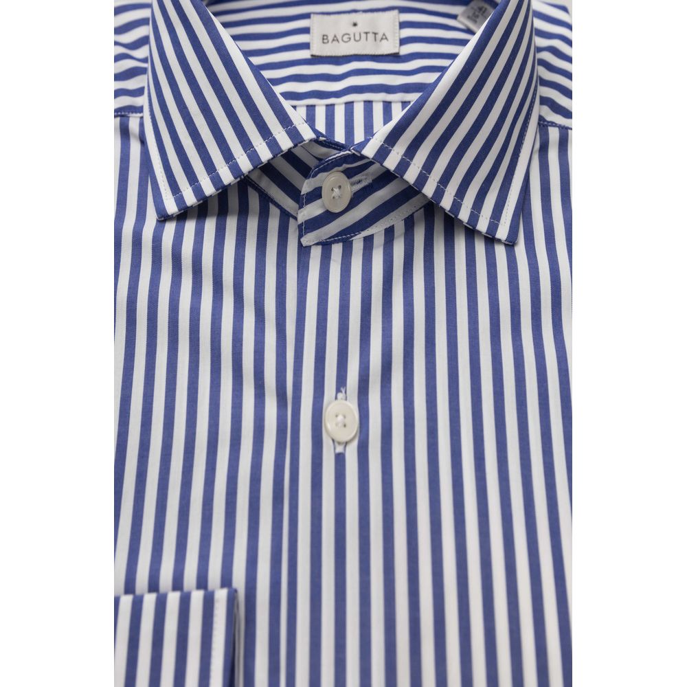 Camisa de algodón azul claro para hombre