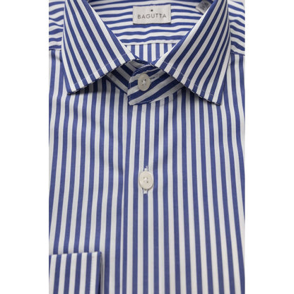 Camisa de algodón azul claro para hombre