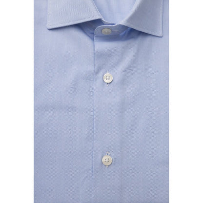 Light Blue Cotton Men Shirt