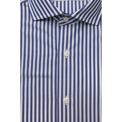 Camisa de algodón azul claro para hombre