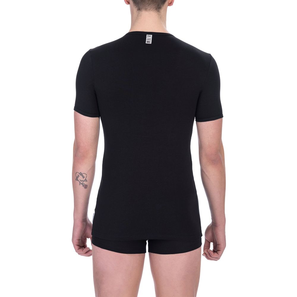 Camiseta de algodón negra para hombre