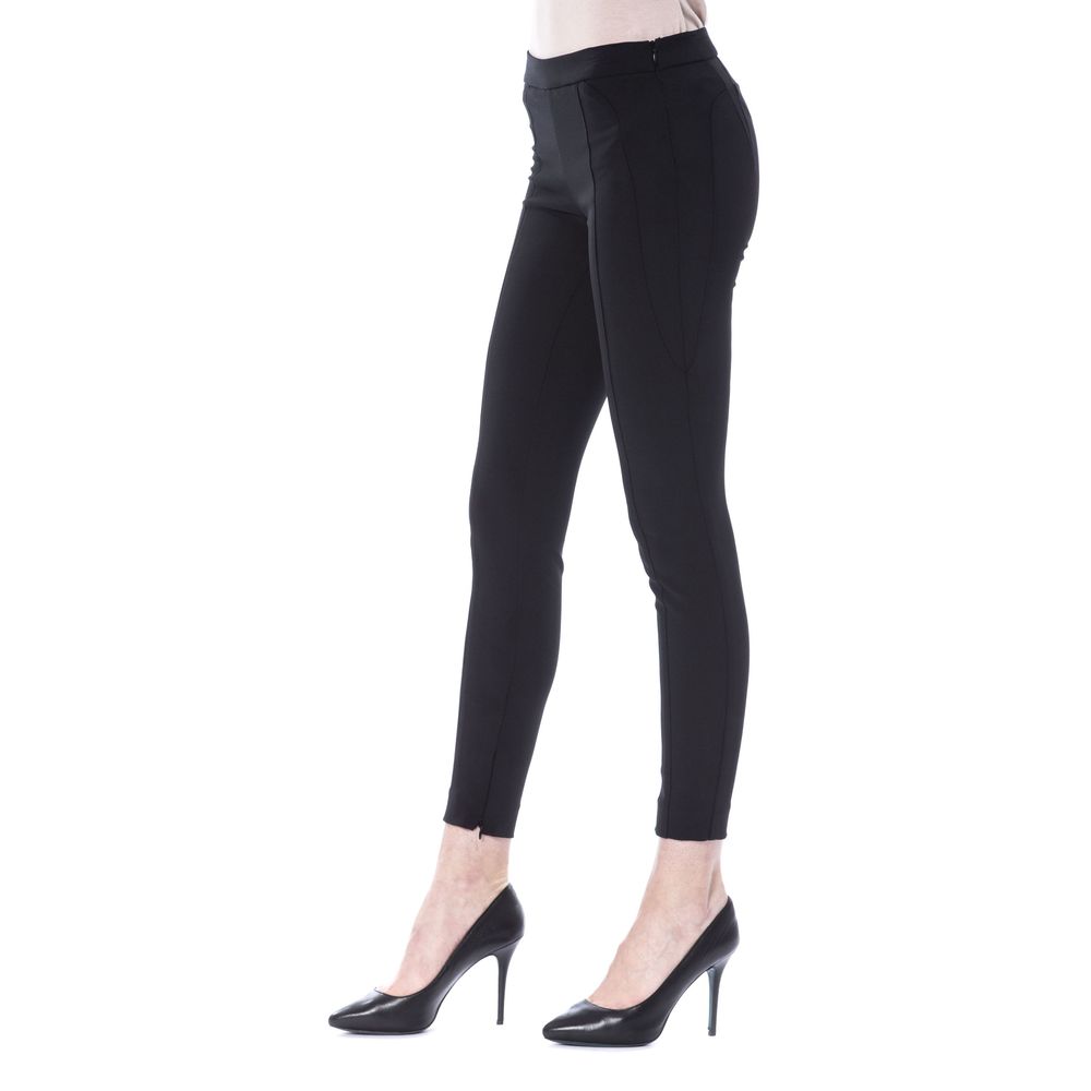 Schwarze Polyester-Damenhose