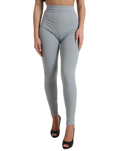 Leggings elegantes de cintura alta en color gris