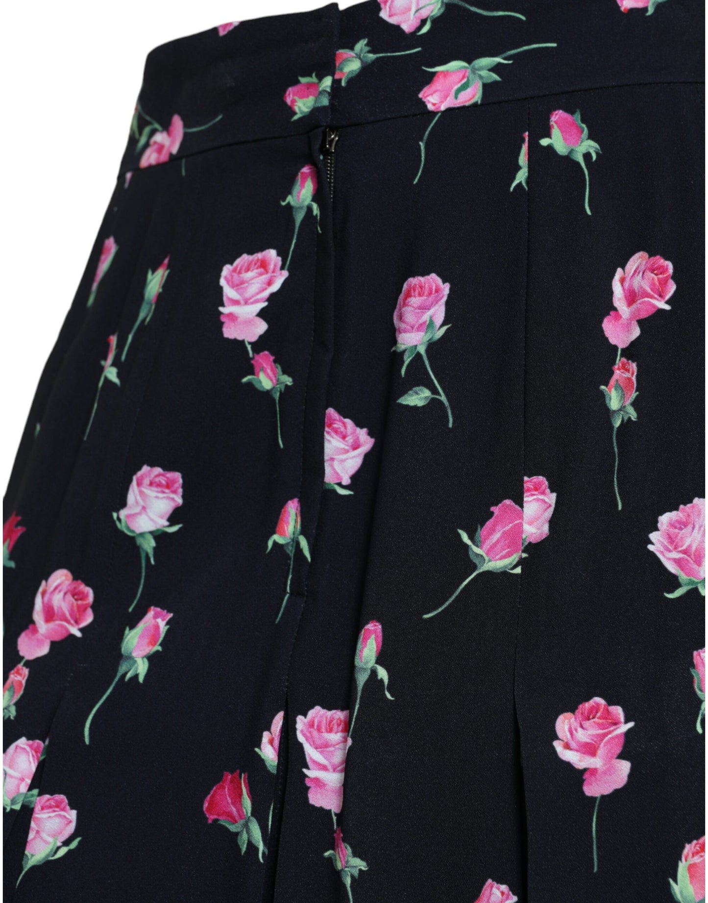 Falda elegante hasta la rodilla con diseño floral en forma de A