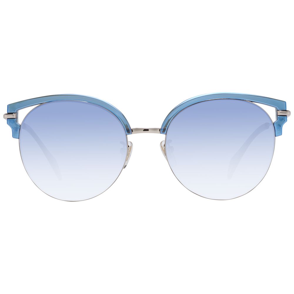 Gafas de sol elegantes con diseño de mariposa en degradado azul