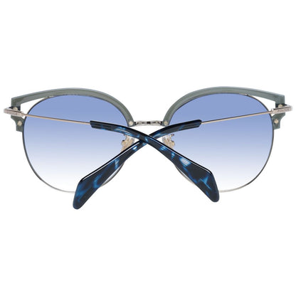 Gafas de sol elegantes con diseño de mariposa en degradado azul