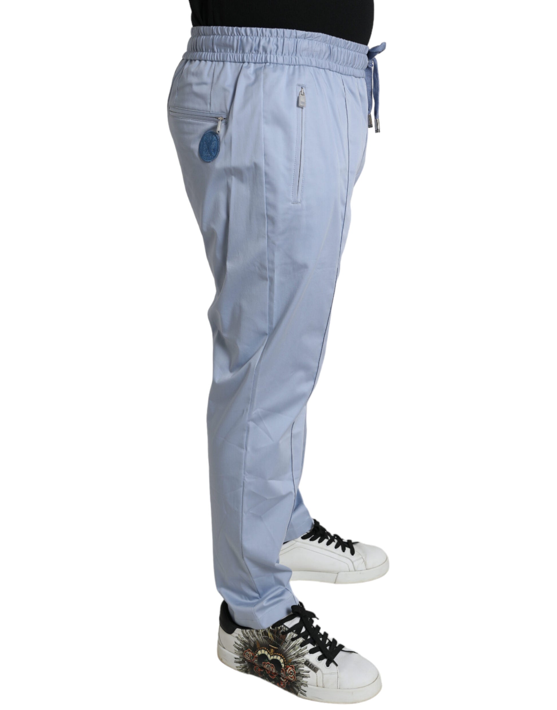 Pantalones deportivos elegantes de color azul claro para hombre