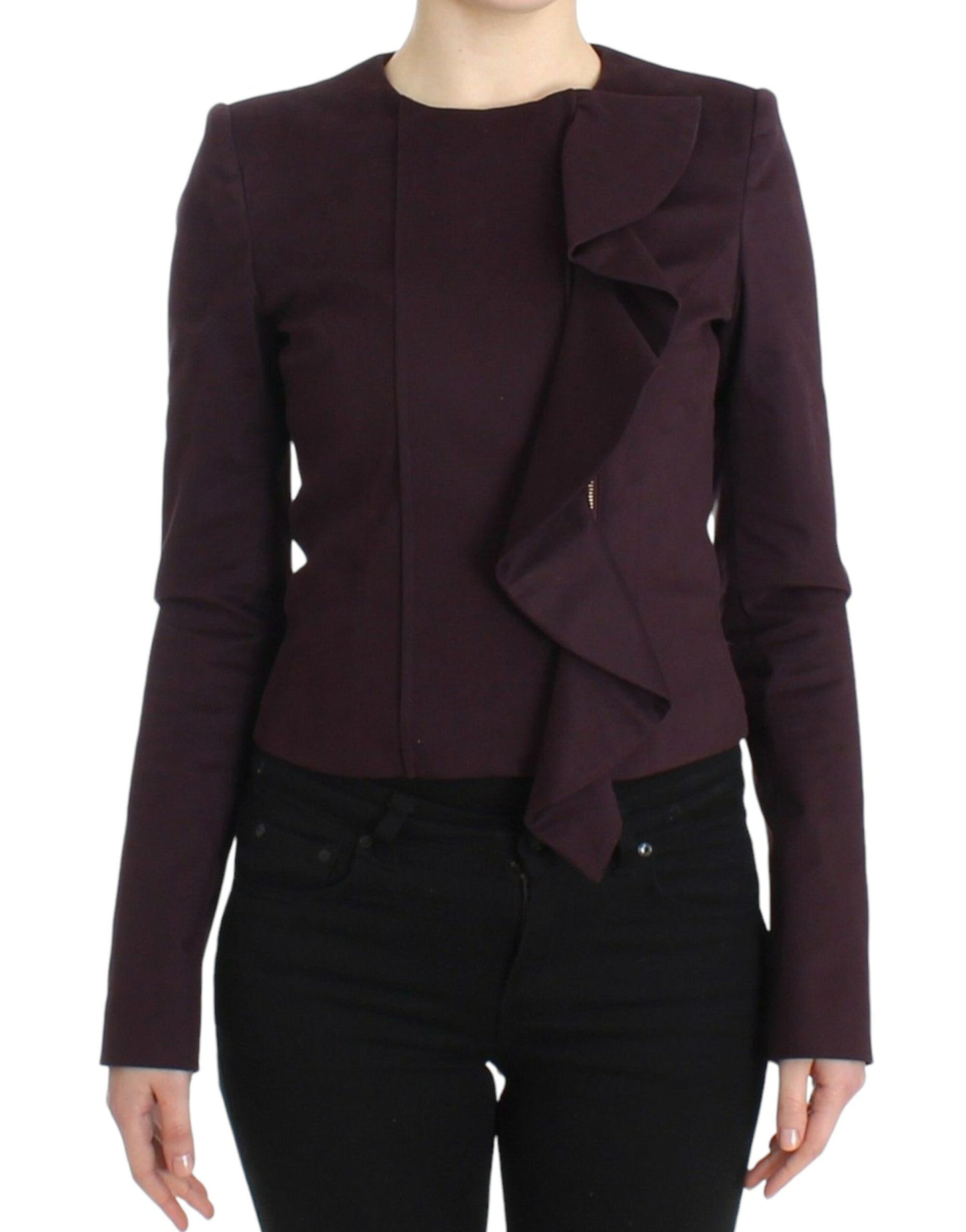 Eleganter lila Blazer aus Baumwollmischung