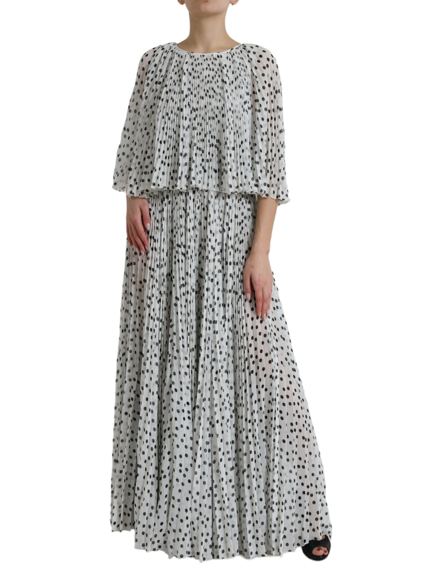 Elegantes Maxikleid mit Polka Dots