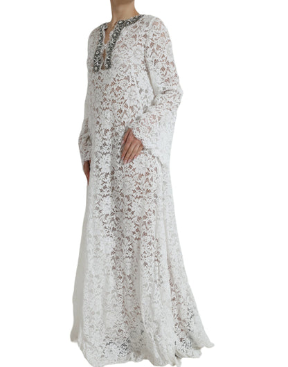 Elegant White Shift Dress with Crystal Embellishment