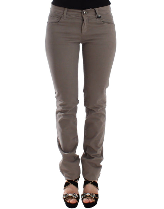 Schicke Taupe-Skinny-Jeans für gehobenen Style