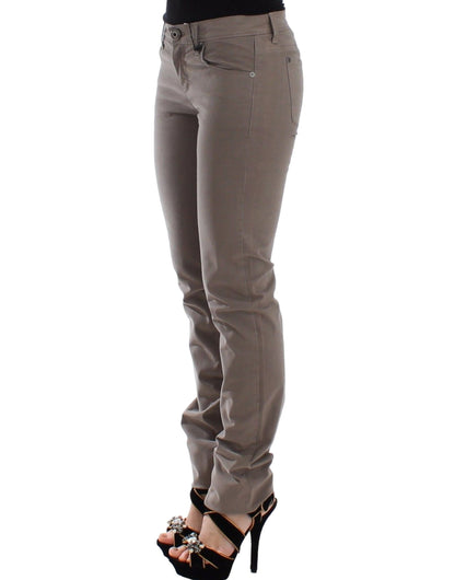 Schicke Taupe-Skinny-Jeans für gehobenen Style