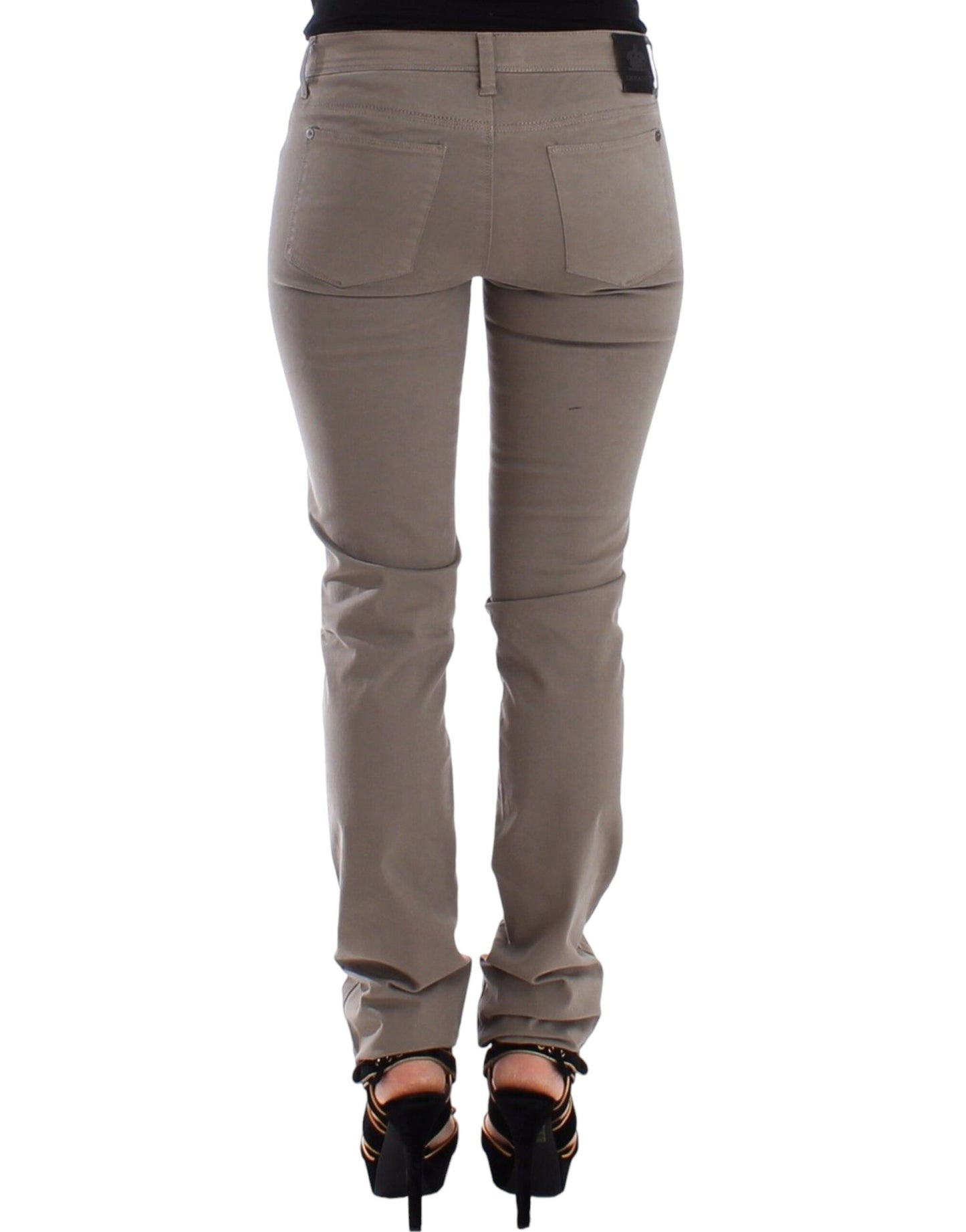 Schicke Taupe-Skinny-Jeans für gehobenen Style