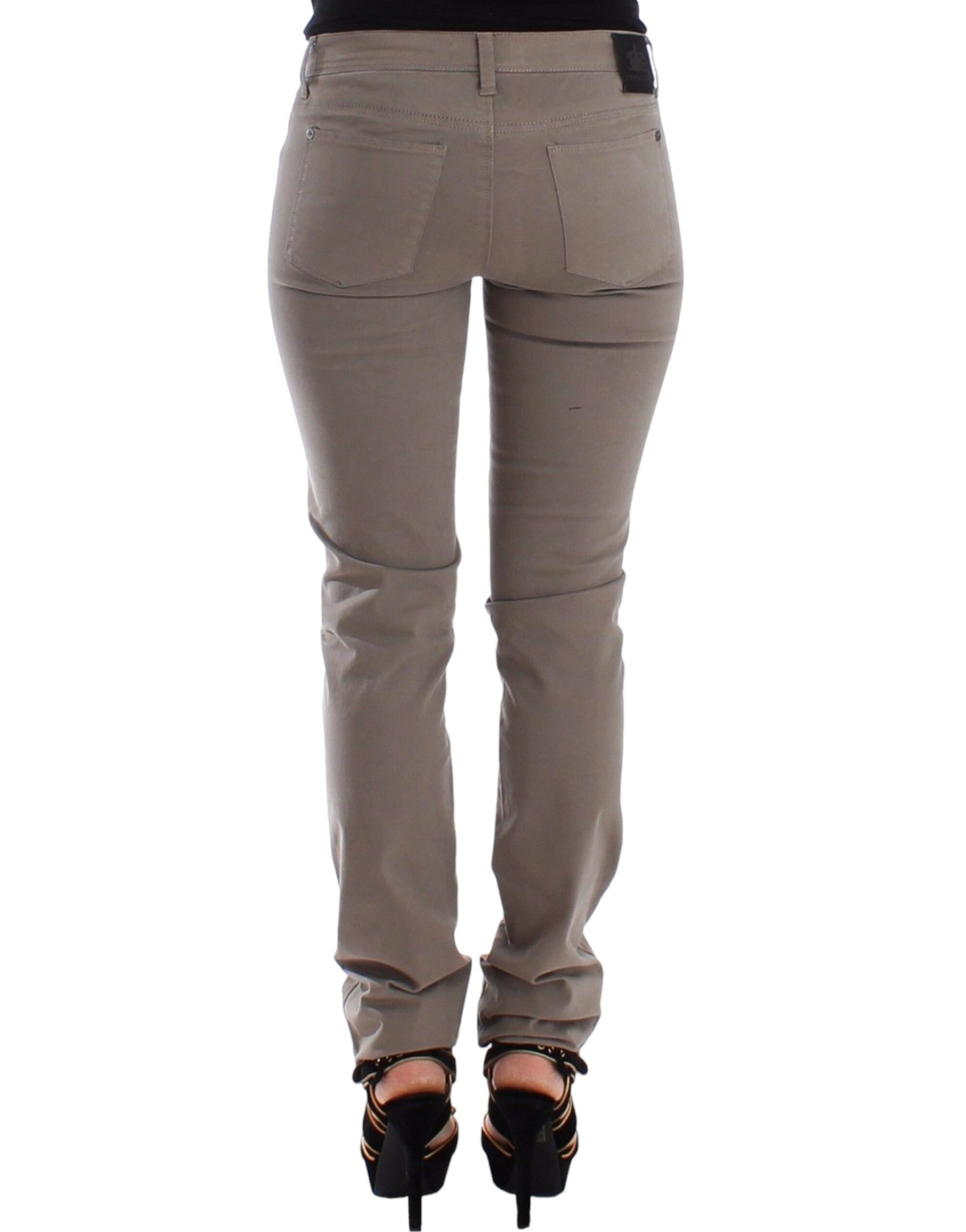 Schicke Taupe-Skinny-Jeans für gehobenen Style