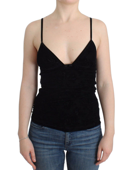 Elegantes schwarzes Camisole-Dessous-Top