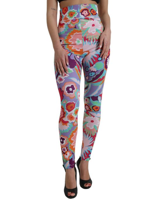 Leggings de cintura alta con estampado floral encantador