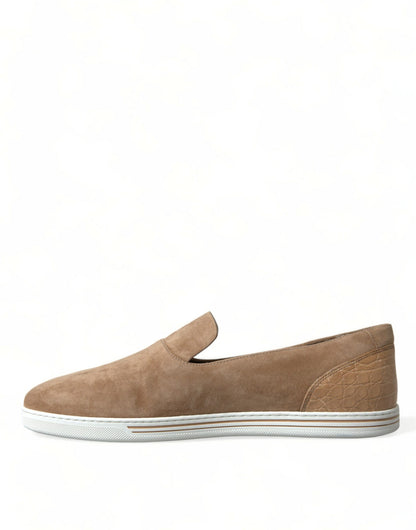 Elegante beige Leder-Loafer