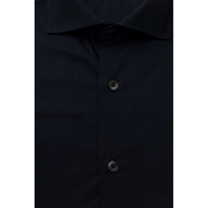 Camisa de algodón azul para hombre