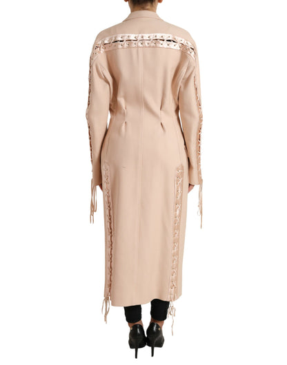 Eleganter einreihiger Trenchcoat in Beige