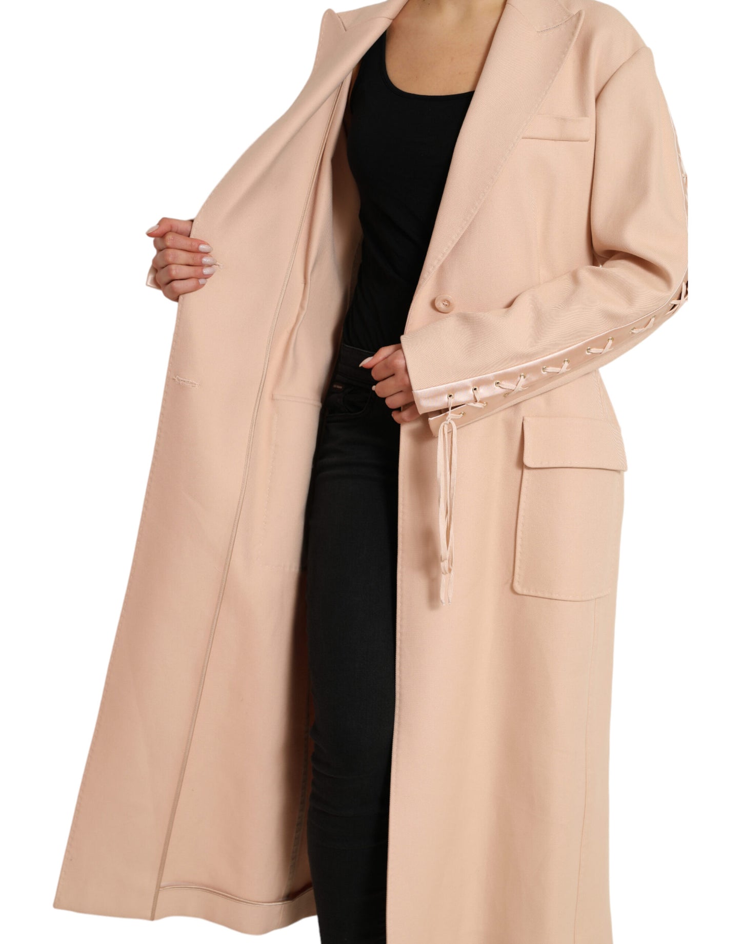 Eleganter einreihiger Trenchcoat in Beige